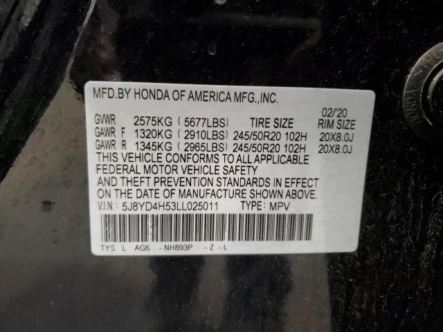 Продажа на аукционе авто 2020 Acura Mdx, vin: 5J8YD4H53LL025011, номер лота: 92301045