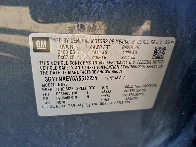 Aukcja sprzedaży 2010 Cadillac Srx, vin: 3GYFNAEY6AS612238, numer aukcji: 94806215