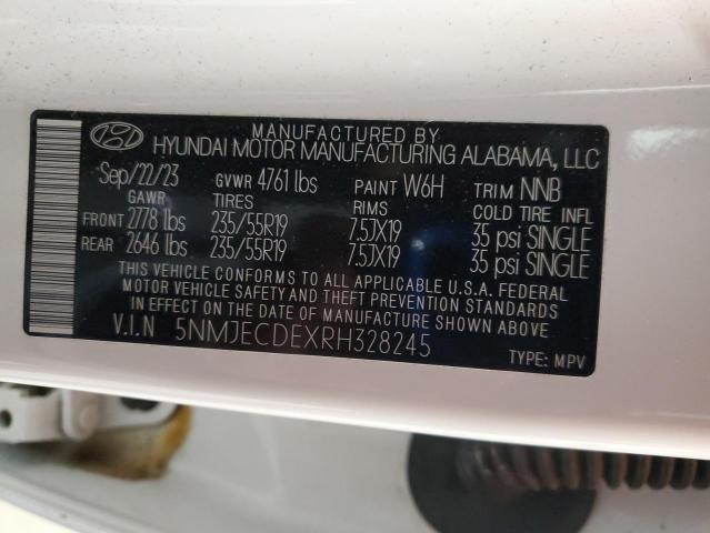93459055 :رقم المزاد ، 5NMJECDEXRH328245 vin ، 2024 Hyundai Tucson مزاد بيع