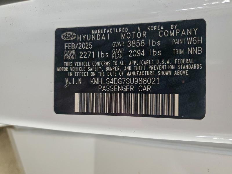 76649955 :رقم المزاد ، KMHLS4DG7SU988021 vin ، 2025 Hyundai Elantra Se مزاد بيع