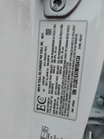 Aukcja sprzedaży 2021 Tesla Model 3, vin: 5YJ3E1EA7MF054134, numer aukcji: 92464125