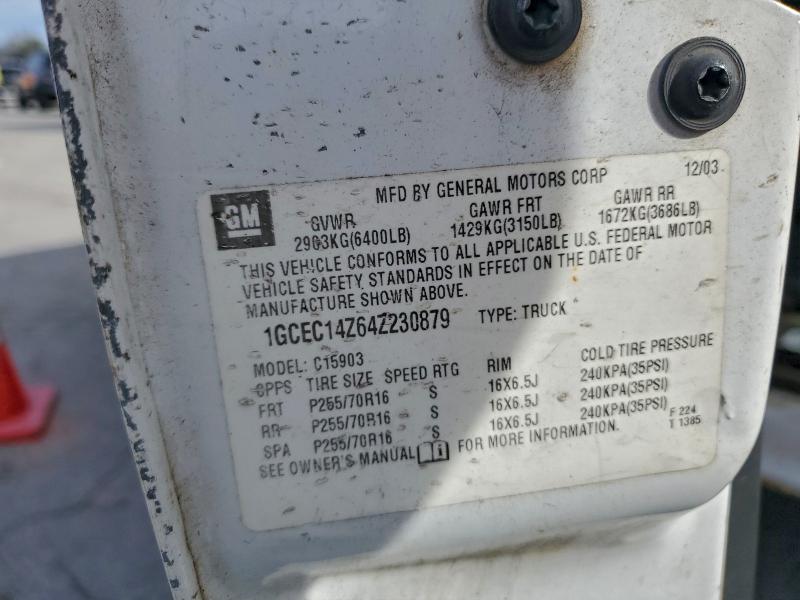 91814335 :رقم المزاد ، 1GCEC14Z64Z230879 vin ، 2004 Chevrolet Silverado مزاد بيع