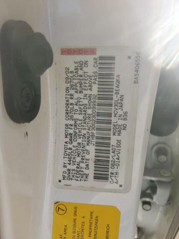 93142695 :رقم المزاد ، JTHBF30G230099932 vin ، 2003 Lexus Es 300 مزاد بيع