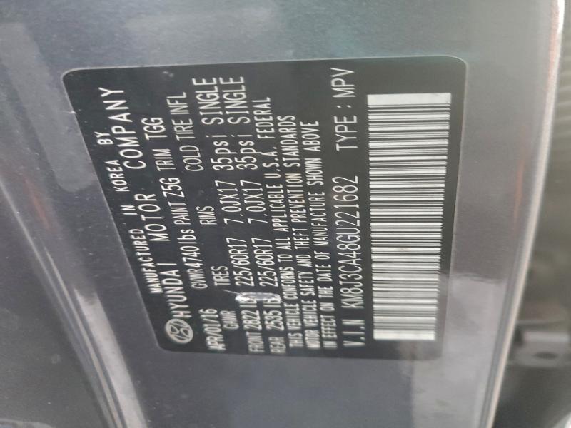Продажа на аукционе авто 2016 Hyundai Tucson, vin: KM8J3CA48GU221682, номер лота: 94745385