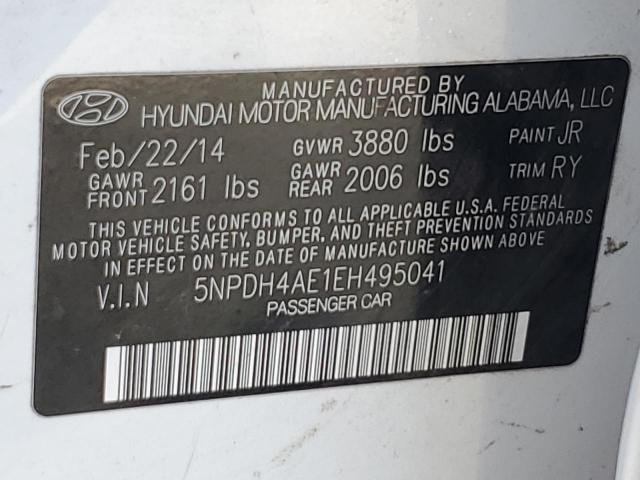 Aukcja sprzedaży 2014 Hyundai Elantra, vin: 5NPDH4AE1EH495041, numer aukcji: 92257735