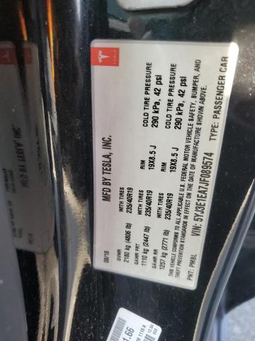 Aukcja sprzedaży 2018 Tesla Model 3, vin: 5YJ3E1EA7JF089574, numer aukcji: 91313275