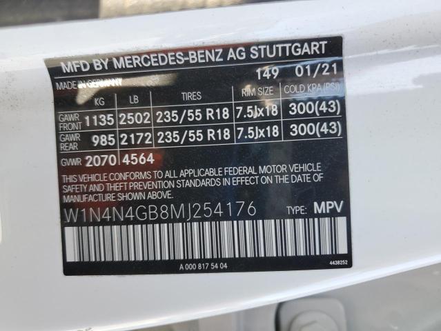 92478515 :رقم المزاد ، W1N4N4GB8MJ254176 vin ، 2021 Mercedes-benz Gla 250 مزاد بيع