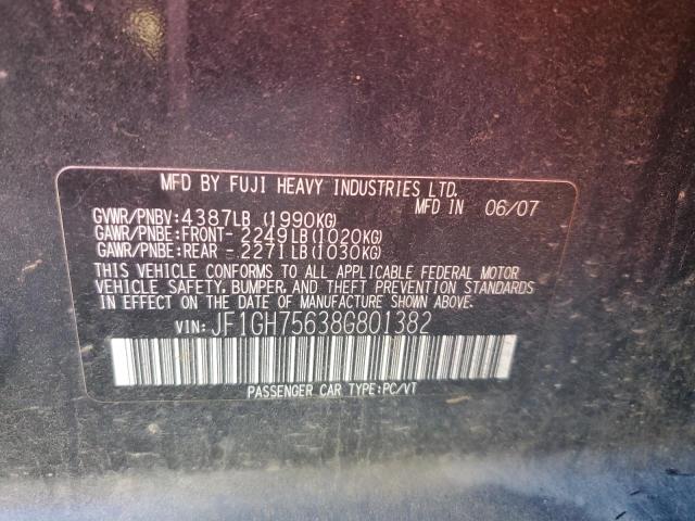 Aukcja sprzedaży 2008 Subaru Impreza Wr, vin: JF1GH75638G801382, numer aukcji: 90880395