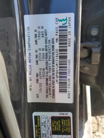 Продажа на аукционе авто 2021 Mazda 3, vin: JM1BPBAY4M1318630, номер лота: 90728225