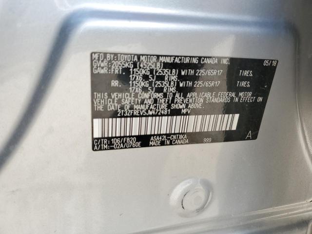 2018 Toyota Rav4 მანქანა იყიდება აუქციონზე, vin: 2T3ZFREV5JW472481, აუქციონის ნომერი: 93116385