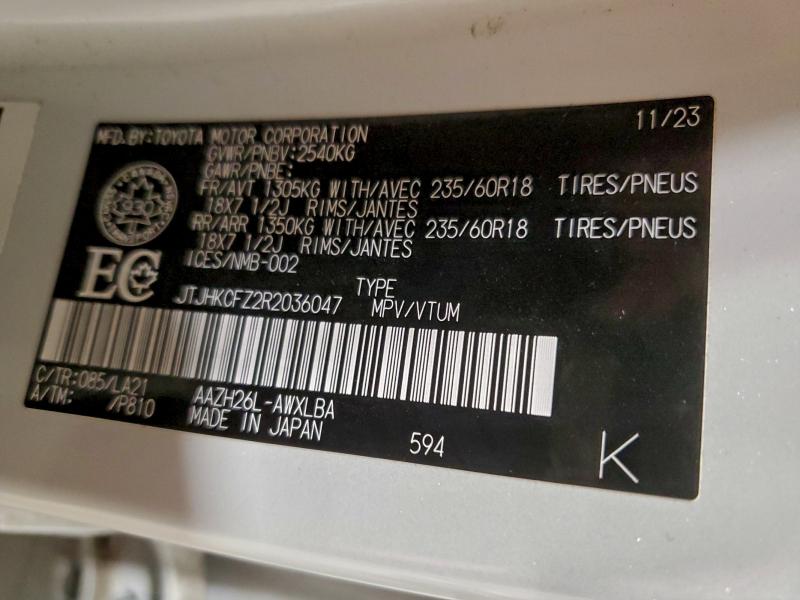 Aukcja sprzedaży 2024 Lexus Nx 450h+, vin: JTJHKCFZ2R2036047, numer aukcji: 93268595