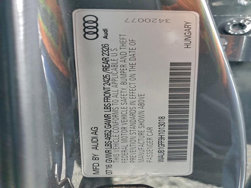 Aukcja sprzedaży 2017 Audi S3, vin: WAUB1GFF9H1013018, numer aukcji: 93940675