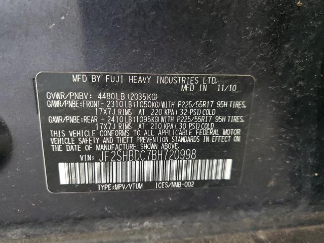 Продаж на аукціоні авто 2010 Subaru Forester, vin: JF2SHBDC7BH720998, номер лоту: 92528585