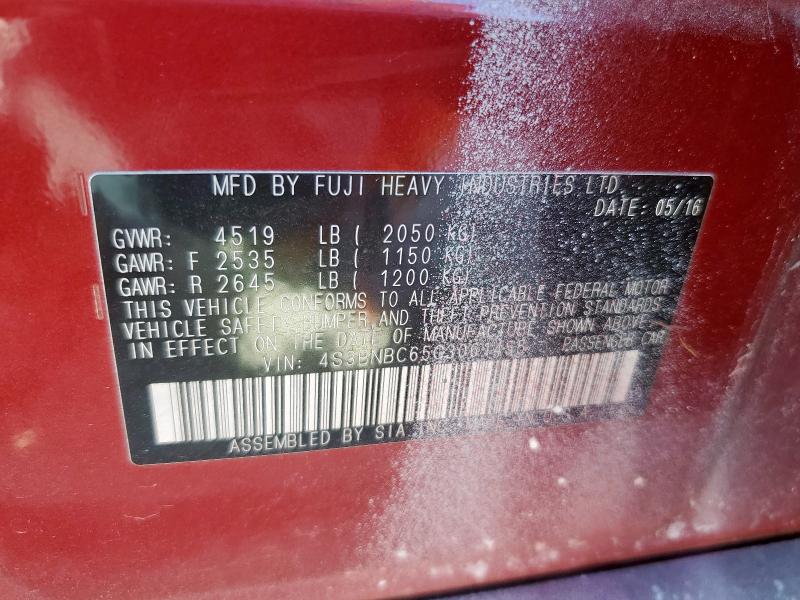 2016 Subaru Legacy 2.5 მანქანა იყიდება აუქციონზე, vin: 4S3BNBC65G3061455, აუქციონის ნომერი: 91270255