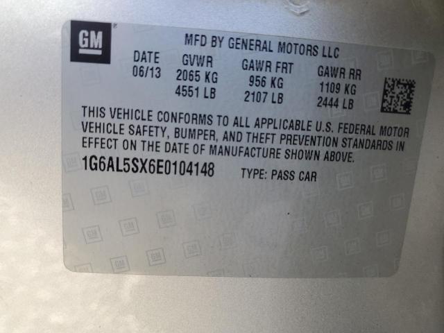 93267365 :رقم المزاد ، 1G6AL5SX6E0104148 vin ، 2014 Cadillac Ats مزاد بيع