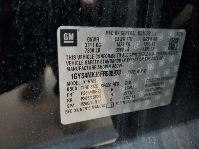 Продажа на аукционе авто 2015 Cadillac Escalade L, vin: 1GYS4MKJ5FR535978, номер лота: 92429325