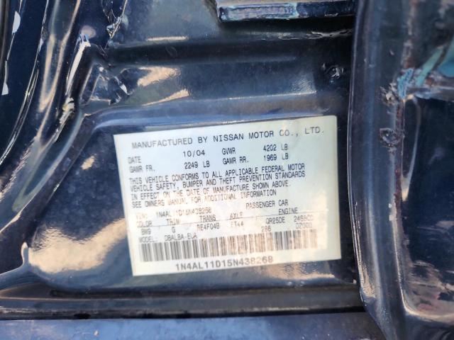 2005 Nissan Altima S მანქანა იყიდება აუქციონზე, vin: 1N4AL11D15N438268, აუქციონის ნომერი: 90987535