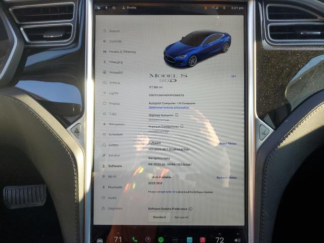 Продаж на аукціоні авто 2015 Tesla Model S 85, vin: 5YJSA1H2XFF084033, номер лоту: 89704805