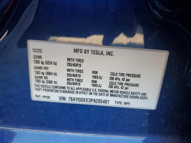 Aukcja sprzedaży 2023 Tesla Model Y, vin: 7SAYGDEE3PA205401, numer aukcji: 92397125