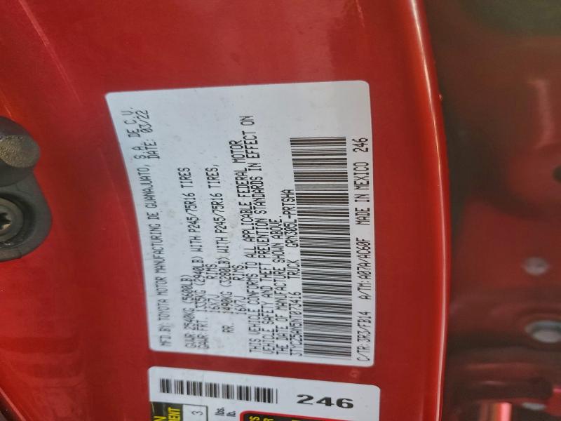 2022 Toyota Tacoma მანქანა იყიდება აუქციონზე, vin: 3TYCZ5AN5NT073416, აუქციონის ნომერი: 94477805
