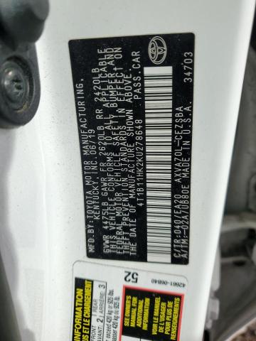 Aukcja sprzedaży 2019 Toyota Camry, vin: 4T1B11HK2KU278648, numer aukcji: 92288675