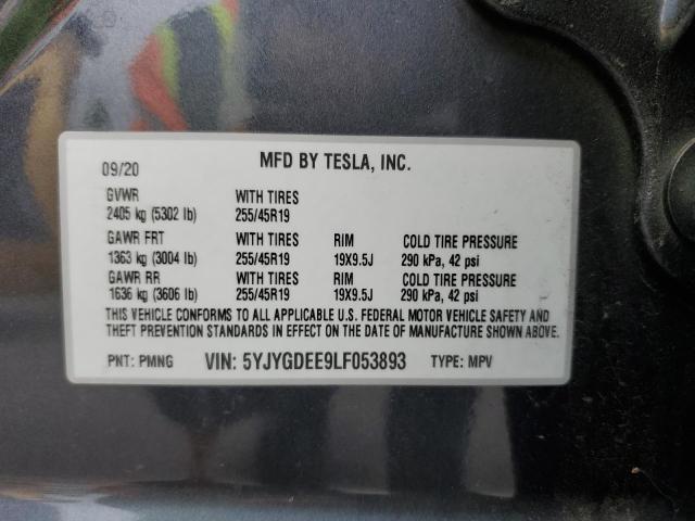 Aukcja sprzedaży 2020 Tesla Model Y, vin: 5YJYGDEE9LF053893, numer aukcji: 91926345