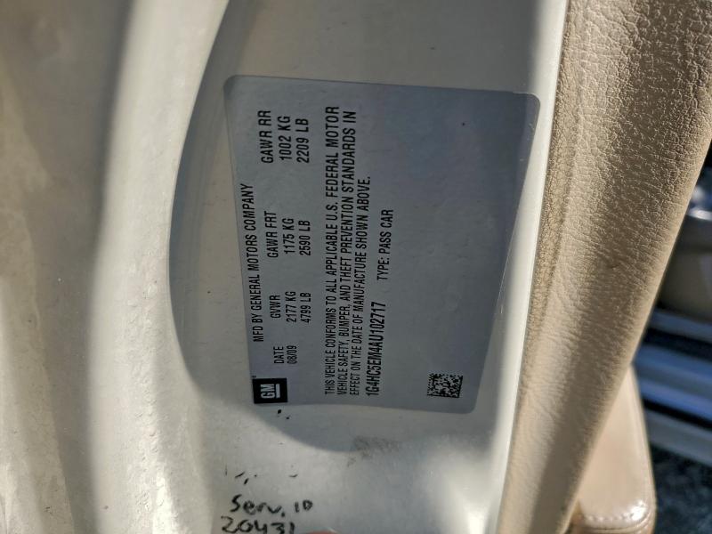 2010 Buick Lucerne მანქანა იყიდება აუქციონზე, vin: 1G4HC5EM4AU102717, აუქციონის ნომერი: 93946405