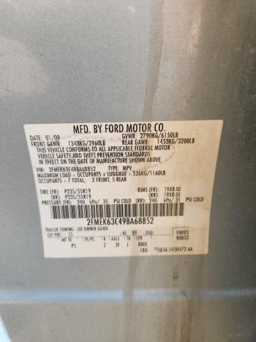2009 Ford Flex მანქანა იყიდება აუქციონზე, vin: 2FMEK63C49BA68852, აუქციონის ნომერი: 83654194