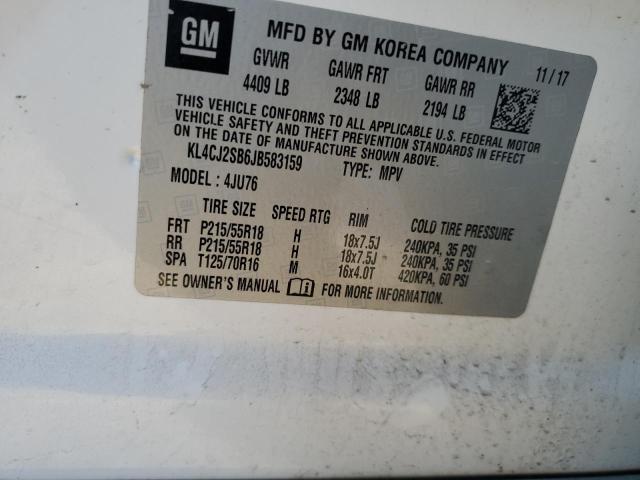 91438055 :رقم المزاد ، KL4CJ2SB6JB583159 vin ، 2018 Buick Encore مزاد بيع
