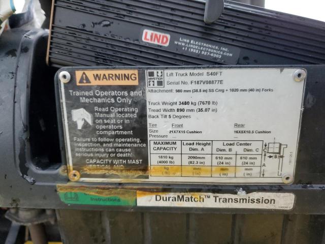 2007 Hyster Forklift მანქანა იყიდება აუქციონზე, vin: F187V08877E, აუქციონის ნომერი: 91409225
