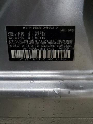 92979825 :رقم المزاد ، 4S3GTAD66L3730122 vin ، 2020 Subaru Impreza مزاد بيع