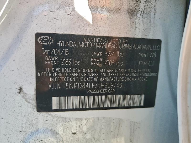 Aukcja sprzedaży 2018 Hyundai Elantra, vin: 5NPD84LF3JH309743, numer aukcji: 93966665