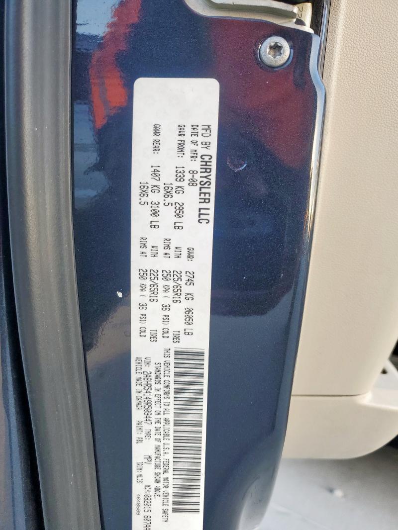 92085415 :رقم المزاد ، 2A8HR54149R509447 vin ، 2009 Chrysler Town & Country مزاد بيع