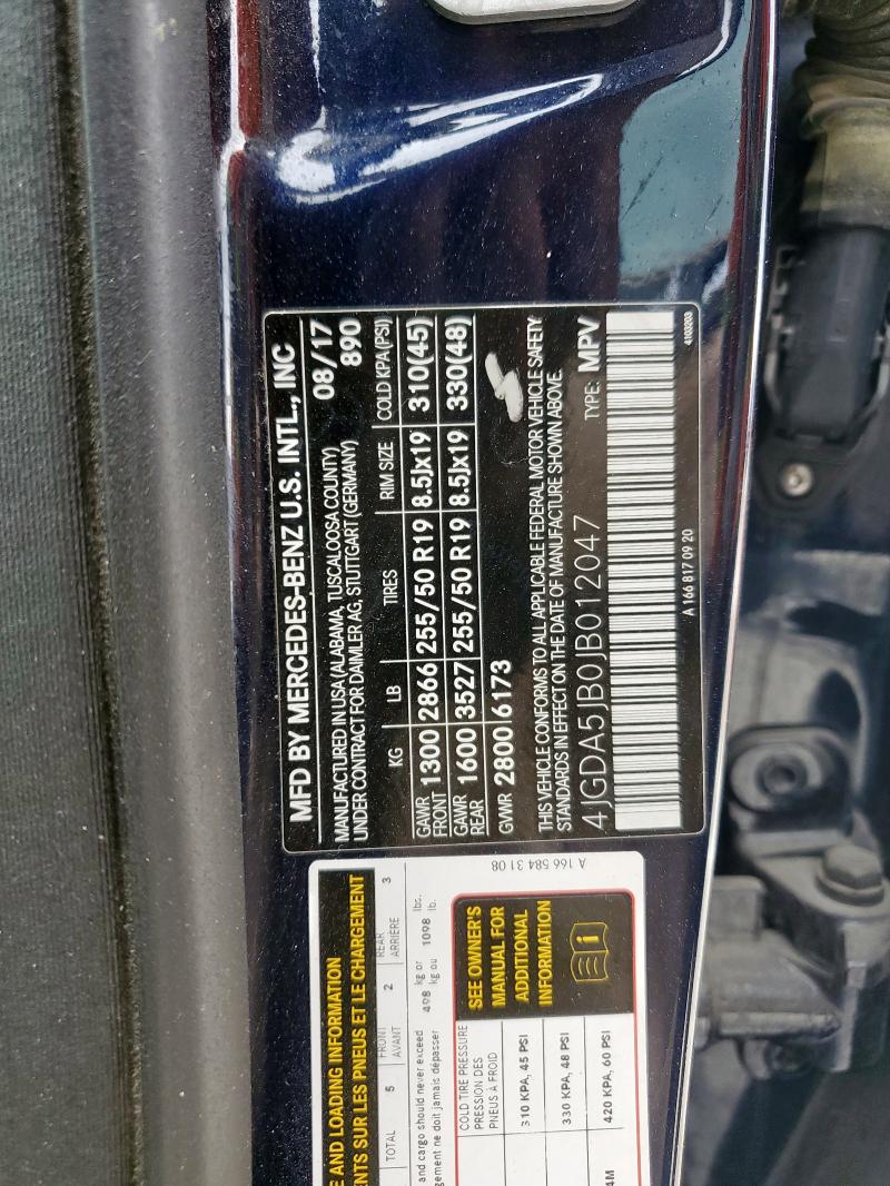 Aukcja sprzedaży 2018 Mercedes-benz Gle, vin: 4JGDA5JB0JB012047, numer aukcji: 85698415