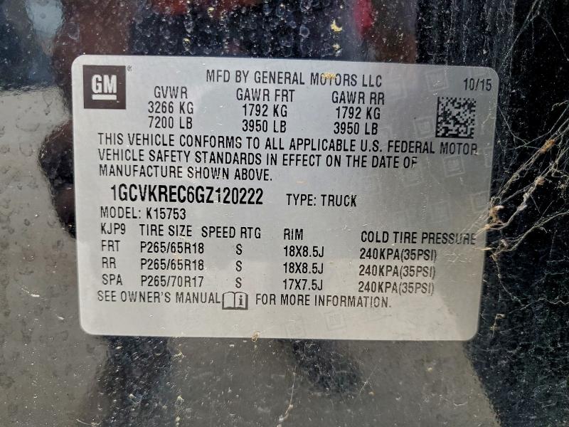 Aukcja sprzedaży 2016 Chevrolet Silverado, vin: 1GCVKREC6GZ120222, numer aukcji: 40552464
