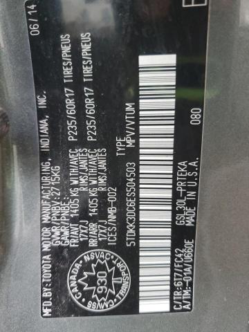 Aukcja sprzedaży 2014 Toyota Sienna Le, vin: 5TDKK3DC6ES504503, numer aukcji: 92491955