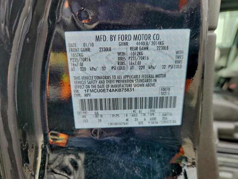 Продаж на аукціоні авто 2010 Ford Escape, vin: 1FMCU0E74AKB75831, номер лоту: 93259375