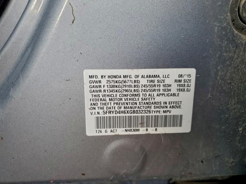 Aukcja sprzedaży 2016 Acura Mdx Techno, vin: 5FRYD4H6XGB032326, numer aukcji: 93808125