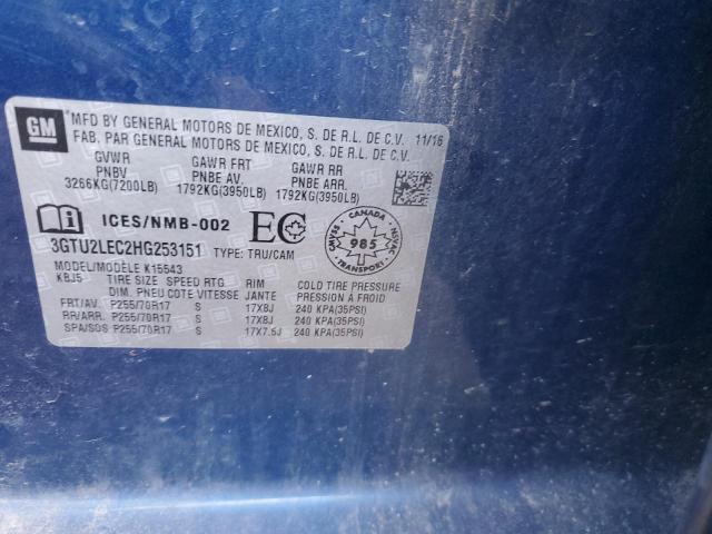 Продаж на аукціоні авто 2017 Gmc Sierra K15, vin: 3GTU2LEC2HG253151, номер лоту: 92610035