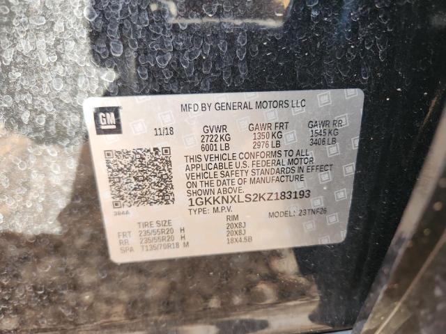 92731525 :رقم المزاد ، 1GKKNXLS2KZ183193 vin ، 2019 Gmc Acadia Den مزاد بيع
