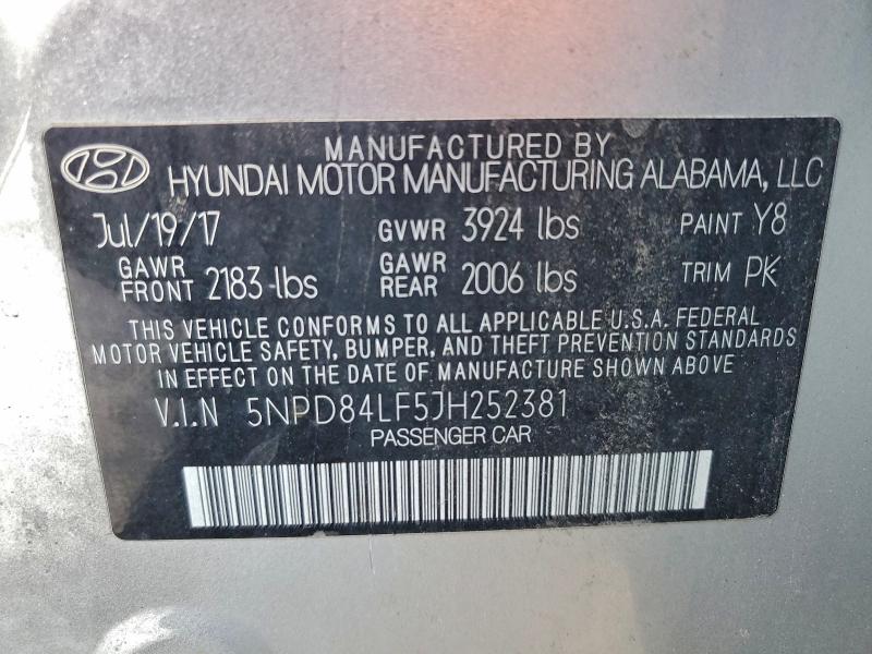 Продажа на аукционе авто 2018 Hyundai Elantra Se, vin: 5NPD84LF5JH252381, номер лота: 94381855
