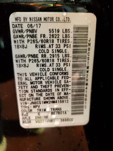 Продаж на аукціоні авто 2017 Infiniti Qx70, vin: JN8CS1MW2HM415812, номер лоту: 92578935