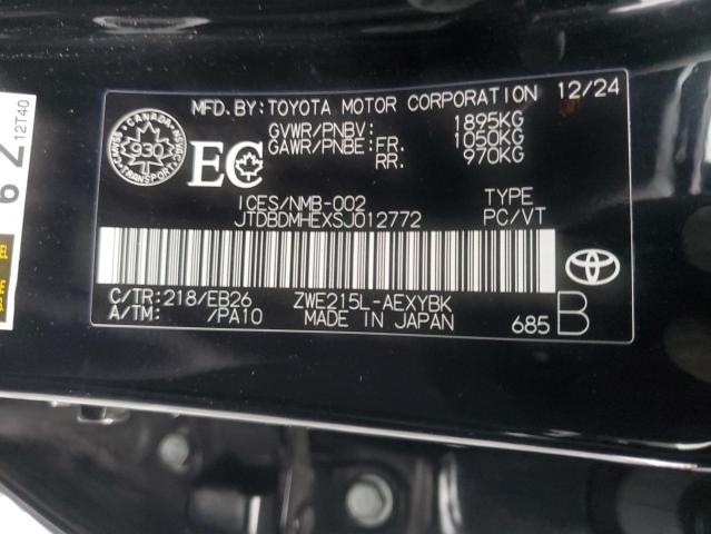 2025 Toyota Corolla Le მანქანა იყიდება აუქციონზე, vin: JTDBDMHEXSJ012772, აუქციონის ნომერი: 92171285