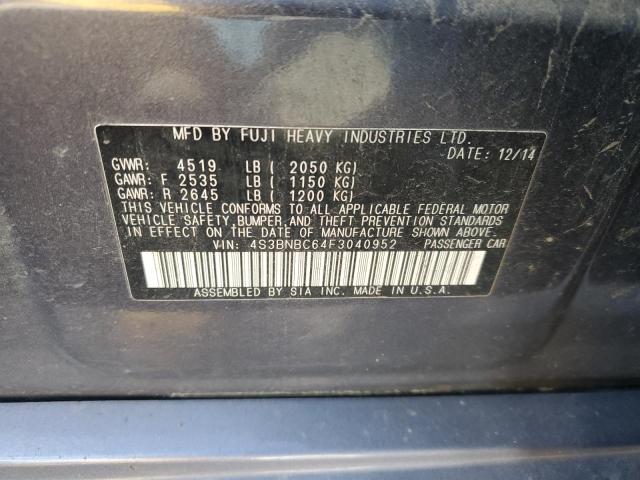 Aukcja sprzedaży 2015 Subaru Legacy, vin: 4S3BNBC64F3040952, numer aukcji: 90746285