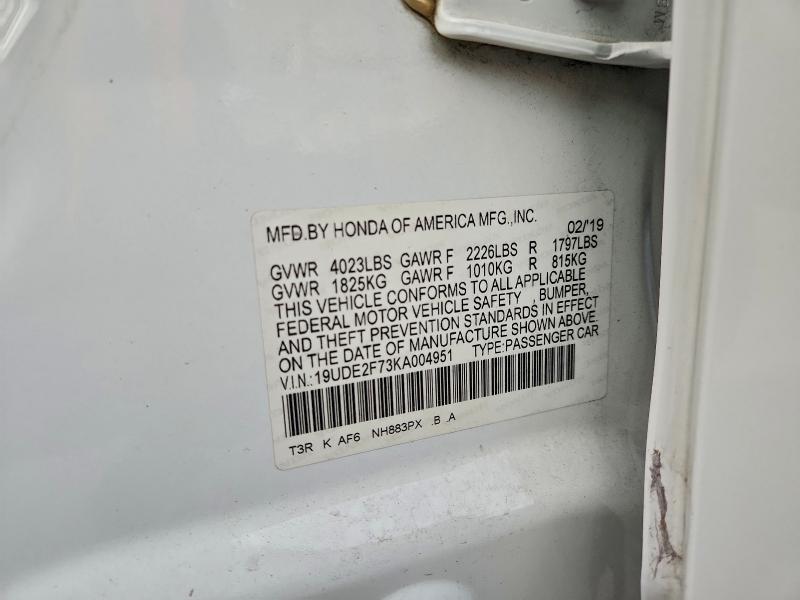 2019 Acura Ilx მანქანა იყიდება აუქციონზე, vin: 19UDE2F73KA004951, აუქციონის ნომერი: 93975815