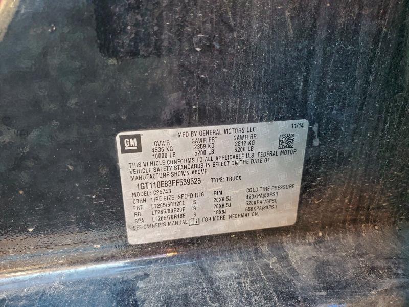 Aukcja sprzedaży 2015 Gmc Sierra C25, vin: 1GT110E83FF539525, numer aukcji: 94058965