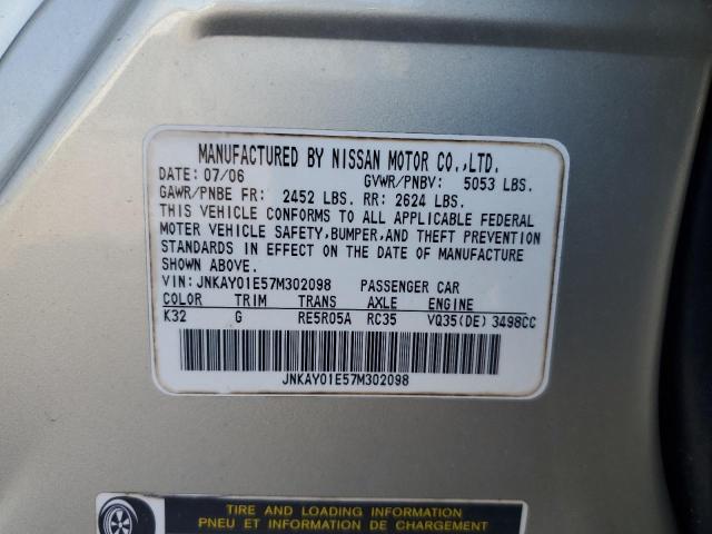 Продажа на аукционе авто 2007 Infiniti M35, vin: JNKAY01E57M302098, номер лота: 93724355