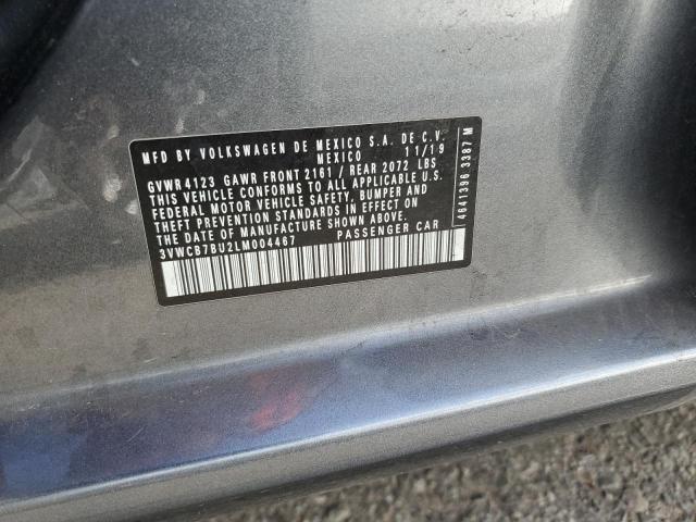 Aukcja sprzedaży 2020 Volkswagen Jetta, vin: 3VWCB7BU2LM004467, numer aukcji: 91810695