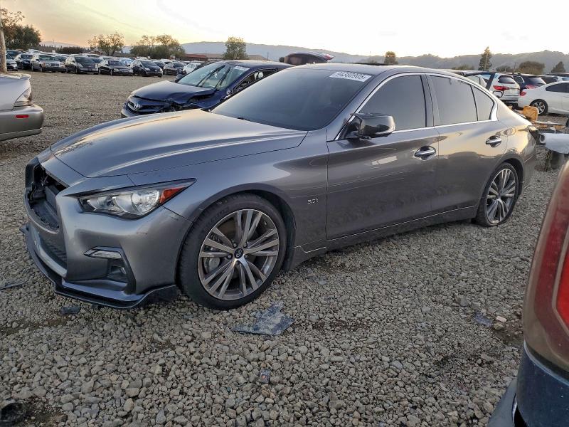 2018 Infiniti Q50 Luxe მანქანა იყიდება აუქციონზე, vin: JN1EV7AP7JM362593, აუქციონის ნომერი: 94380905