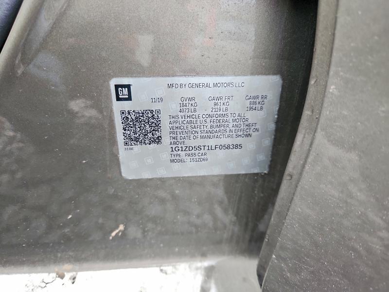 Продажа на аукционе авто 2020 Chevrolet Malibu Lt, vin: 1G1ZD5ST1LF058385, номер лота: 94076835